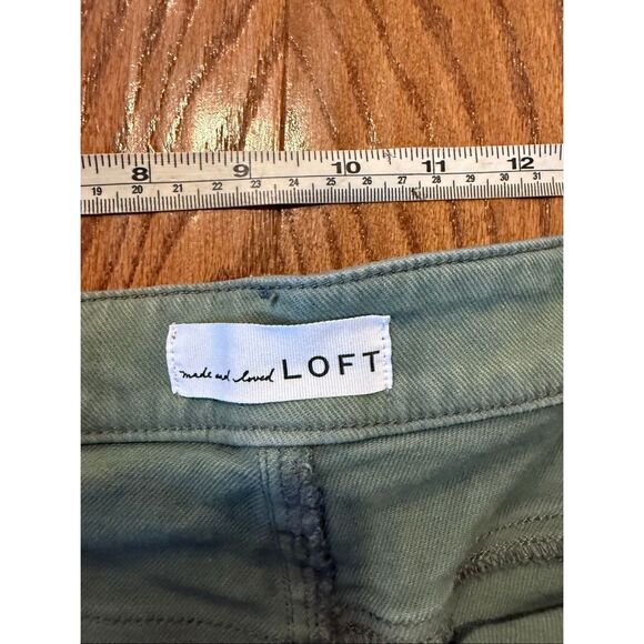Loft the wide leg cargo jean size 14 green - Picture 4 of 12